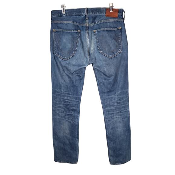 True Religion Jeans Rocco Slim Fit Classic Denim Jeans Stretch Blue Mens Size 31 - Picture 2 of 11